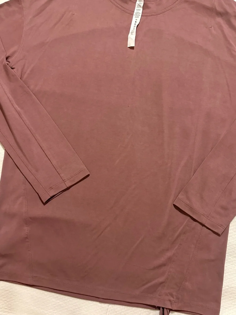 Lululemon Side Cinched Long Sleeve Crew Size 2 Spiced Chai (Dusty Rose)